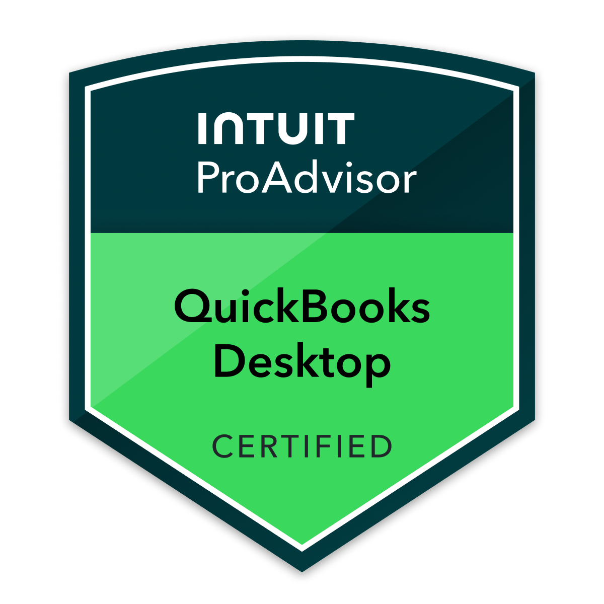 Intuit ProAdvisor QuickBooks Desktop certified badge