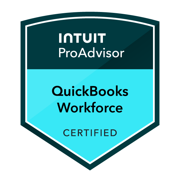 Intuit ProAdvisor QuickBooks Workforce certified badge